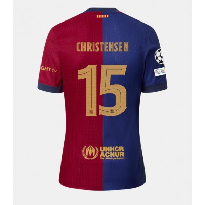 Moški Nogometni dresi Barcelona Andreas Christensen #15 Domači 2024-25 Kratek Rokav Moški Nogometni dresi Barcelona Andreas Christensen #15 Domači 2024-25 Kratek Rokav